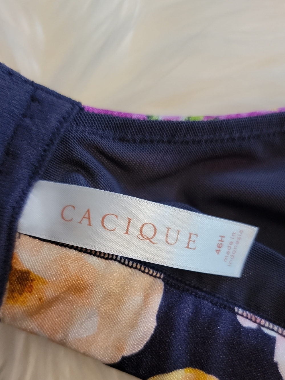 Cacique Women's Bra 46H Lightly Lined Full Coverage Floral Pastel Flowers - Picture 10 of 11